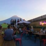 Sunset from Tropicana Hostel in Antigua