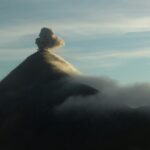 Fuego volcano activity in Guatemala.