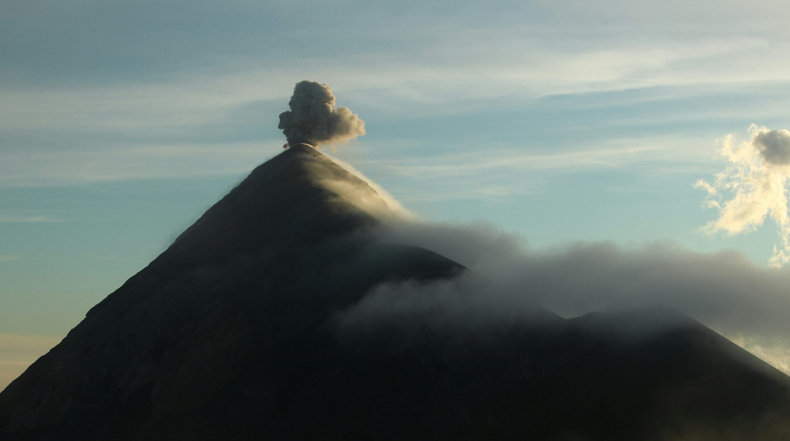 Fuego volcano activity in Guatemala.